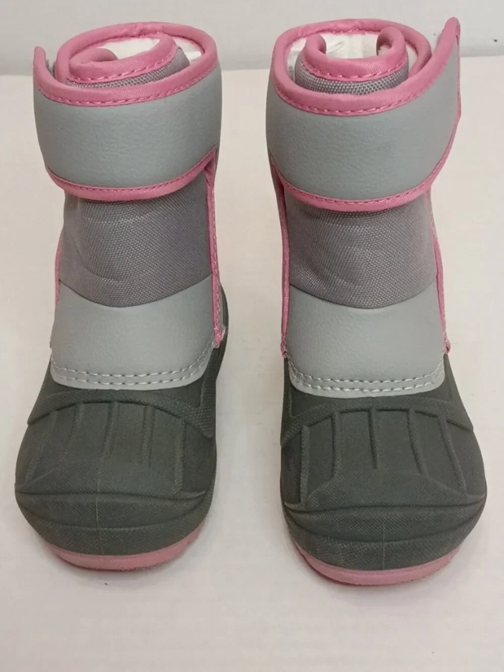 Cat & Jack Toddler Girls Pink Gray Winter Snow Boots Size 6
